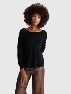 Zdjęcie produktu Benetton, Flared Sweater In Wool Blend, Size: XXS, Black, Women United Colors of Benetton
