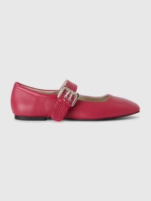 Benetton, Flats With Buckle, Size: 41, Strawberry, Women United Colors of Benetton