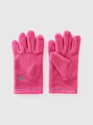 Benetton, Fleece Gloves, size M-L, Pink, Kids United Colors of Benetton