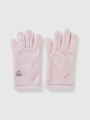 Benetton, Fleece Gloves, size M-L, Soft Pink, Kids United Colors of Benetton