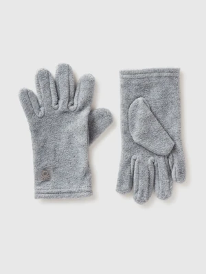 Benetton, Fleece Gloves, Size: S, Light Gray, Kids United Colors of Benetton