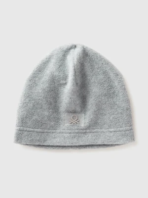 Benetton, Fleece Logo Beanie, Size: 104, Light Gray, Kids United Colors of Benetton