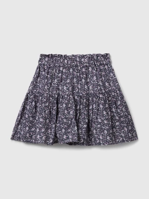 Benetton, Floral Flowy Mini Skirt, size XL, Gray, Kids United Colors of Benetton