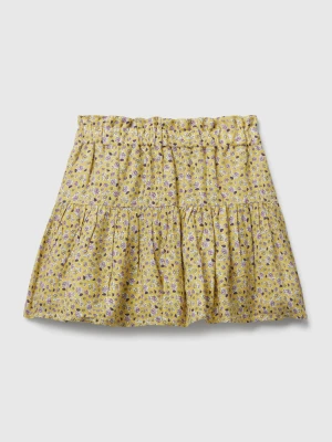 Benetton, Floral Flowy Mini Skirt, Size: XL, Kids United Colors of Benetton
