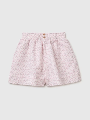 Benetton, Floral Linen Blend Shorts, Size: XL, Soft Pink, Kids United Colors of Benetton
