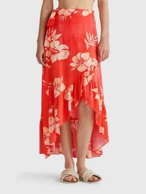 Benetton, Floral Print Sarong, size XS, , Women United Colors of Benetton