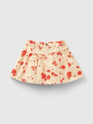 Benetton, Floral Skirt, size 82, Peach, Kids United Colors of Benetton