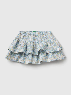 Benetton, Floral Skirt With Flounces, size 116, Multi-color, Kids United Colors of Benetton