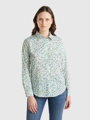Benetton, Floral White Shirt, size XXS, Multi-color, Women United Colors of Benetton
