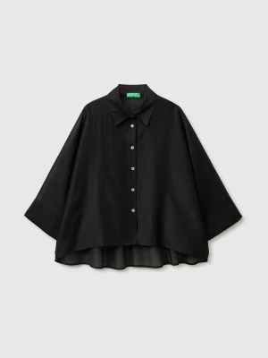 Benetton, Flowing Shirt, Size: OS, Black, Women United Colors of Benetton