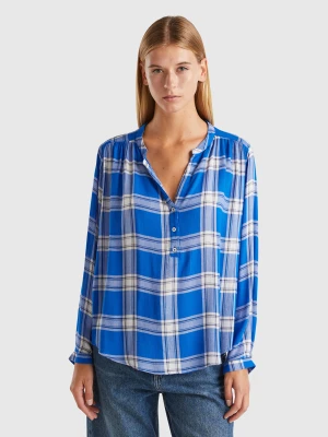 Benetton, Flowy Check Shirt, size XXS, Multi-color, Women United Colors of Benetton