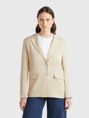 Benetton, Flowy Jacket, size , Beige, Women United Colors of Benetton