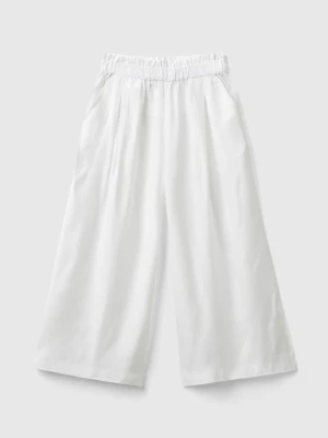 Benetton, Flowy Palazzo Trousers, size 116, White, Kids United Colors of Benetton