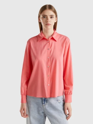 Benetton, Flowy Stretch Shirt, size XL, Pink, Women United Colors of Benetton