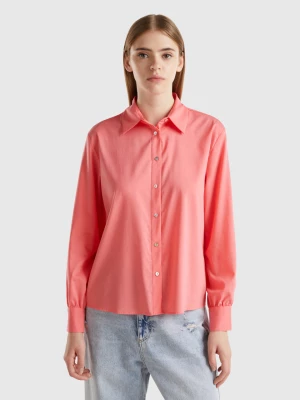 Benetton, Flowy Stretch Shirt, size XS, Pink, Women United Colors of Benetton