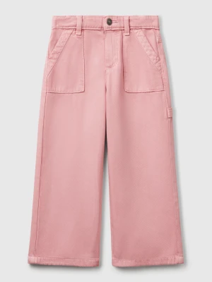 Benetton, Flowy Trousers With Tapered Leg, size 116, Pink, Kids United Colors of Benetton