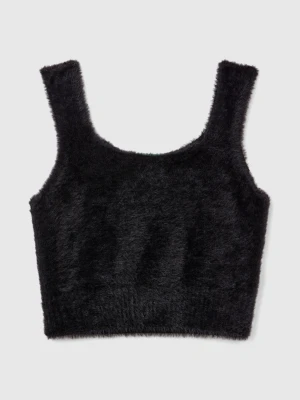 Benetton, Fluffy Yarn Top, size XL, Black, Kids United Colors of Benetton