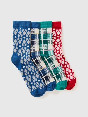 Benetton, Four Pairs Of Patterned Socks, size 39-41, Multi-color, Kids United Colors of Benetton