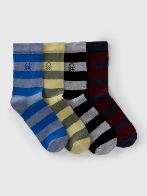 Benetton, Four Pairs Of Patterned Socks, Size: 20-24, Multi-color, Kids United Colors of Benetton