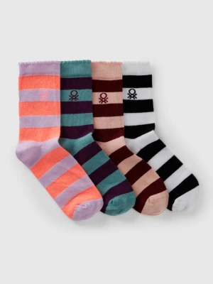 Benetton, Four Pairs Of Patterned Socks, Size: 39-41, Multi-color, Kids United Colors of Benetton
