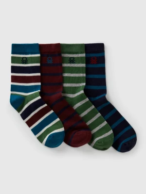 Benetton, Four Pairs Of Patterned Socks, Size: 35-38, Multi-color, Kids United Colors of Benetton