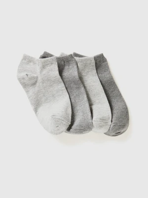 Benetton, Four Pairs Of Short Socks, Size: 35-38, Gray, Kids United Colors of Benetton