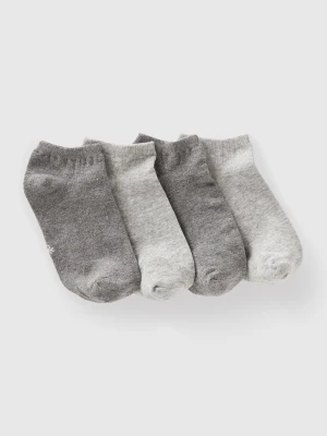 Benetton, Four Pairs Of Short Socks, Size: 35-38, Gray, Kids United Colors of Benetton