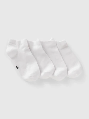 Benetton, Four Pairs Of Short Socks, Size: 35-38, White, Kids United Colors of Benetton