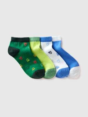 Benetton, Four Patterned Short Socks, Size: 39-41, Multi-color, Kids United Colors of Benetton