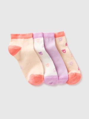 Benetton, Four Patterned Short Socks, Size: 39-41, Multi-color, Kids United Colors of Benetton