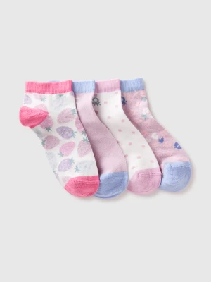 Benetton, Four Patterned Short Socks, Size: 39-41, Multi-color, Kids United Colors of Benetton