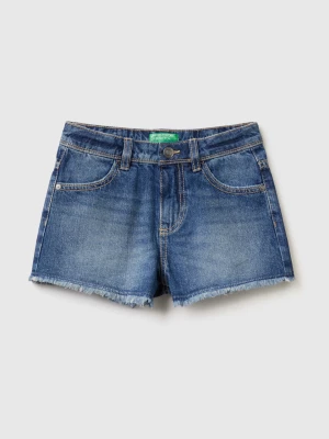 Benetton, Frayed Jean Shorts, size S, Blue, Kids United Colors of Benetton