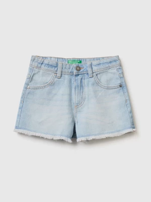 Benetton, Frayed Jean Shorts, size XL, Light Blue, Kids United Colors of Benetton