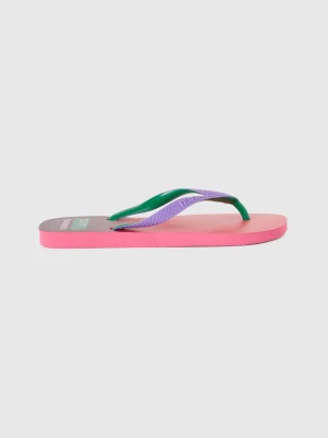 Benetton, Fuchsia Havaianas Flip Flops, size 37-38, Fuchsia, Women United Colors of Benetton