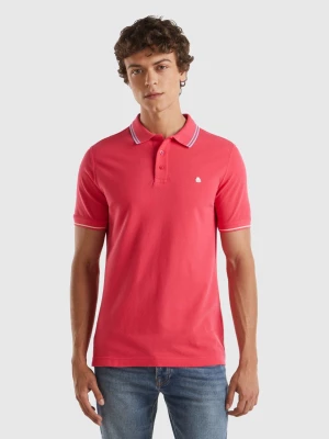 Benetton, Fuchsia Polo In Organic Cotton, size XXL, Fuchsia, Men United Colors of Benetton