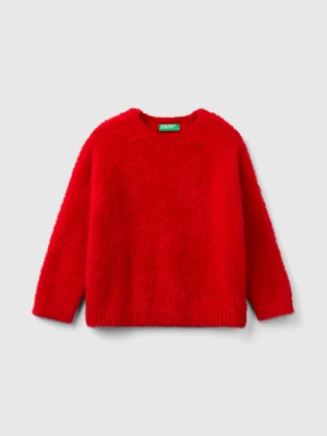 Benetton, Furry Yarn Sweater, size 104, Red, Kids United Colors of Benetton