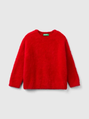 Benetton, Furry Yarn Sweater, size 110, Red, Kids United Colors of Benetton