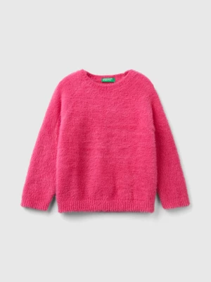 Benetton, Furry Yarn Sweater, size 116, Pink, Kids United Colors of Benetton