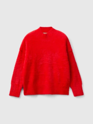 Benetton, Furry Yarn Sweater, size 3XL, Red, Kids United Colors of Benetton