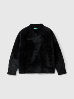 Benetton, Furry Yarn Sweater, size M, Black, Kids United Colors of Benetton