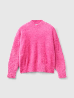 Benetton, Furry Yarn Sweater, size M, Pink, Kids United Colors of Benetton