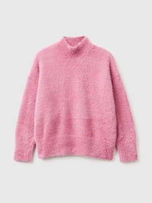 Benetton, Furry Yarn Sweater, Size: XL, Pink, Kids United Colors of Benetton