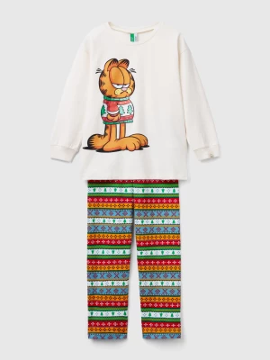 Benetton, Garfield ©2024 By Paws, Inc. Long Pyjamas, size XXS, Creamy White, Kids United Colors of Benetton