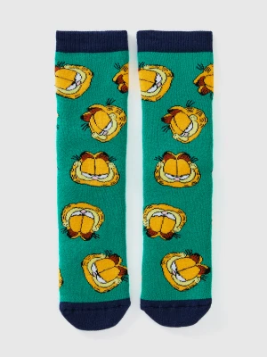 Benetton, Garfield ©2024 By Paws, Inc. Non-slip Socks, size 25-29, Green, Kids United Colors of Benetton