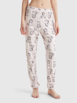 Benetton, Garfield Pyjama Trousers ©2024 By Paws, Inc., size XXS, White, Women United Colors of Benetton