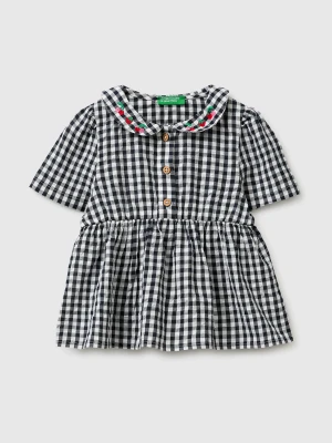 Benetton, Gingham Shirt, Size: 116, Black, Kids United Colors of Benetton