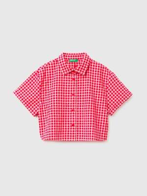 Benetton, Gingham Shirt, Size: XL, Red, Kids United Colors of Benetton