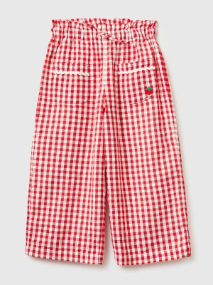Benetton, Gingham Trousers, Size: 116, Red, Kids United Colors of Benetton