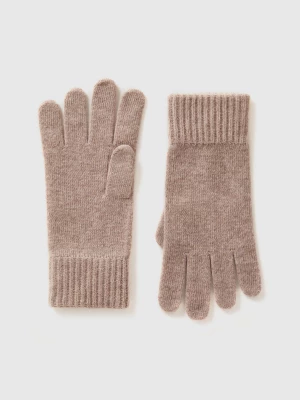 Benetton, Gloves In Pure Virgin Wool, size S, Dove Gray, Men United Colors of Benetton