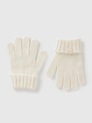 Benetton, Gloves In Viscose And Wool Blend, Size: 104-116, Creamy White, Kids United Colors of Benetton